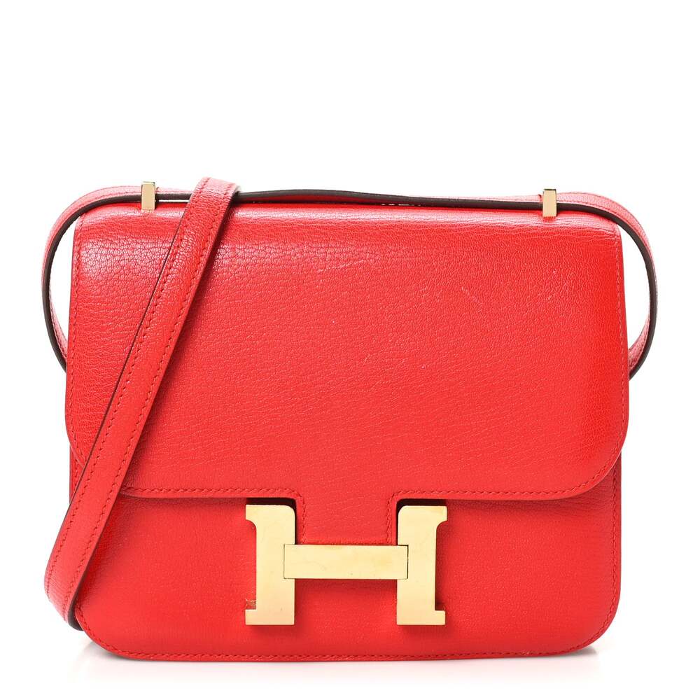 Hermes Chevre Mysore Constance 18 Rouge #313431H69B